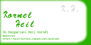 kornel heil business card